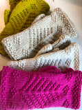 Caledonia Gansey Wristwarmers Hand Knitted in Scottish Lambswool
